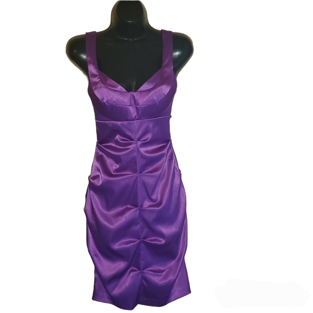 Purple Satin Formal Dress 💜